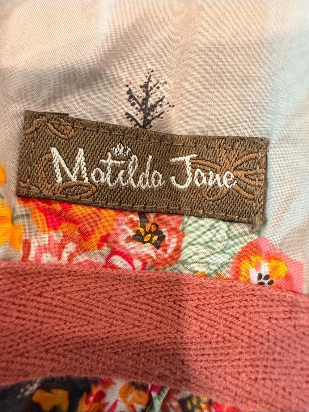 EUC Matilda Jane Coral Polka & Floral Tiered Dress 18-24 months - Picture 3 of 5
